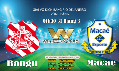 Read more about the article 01g30ngày 31/3: Bangu vs Macae