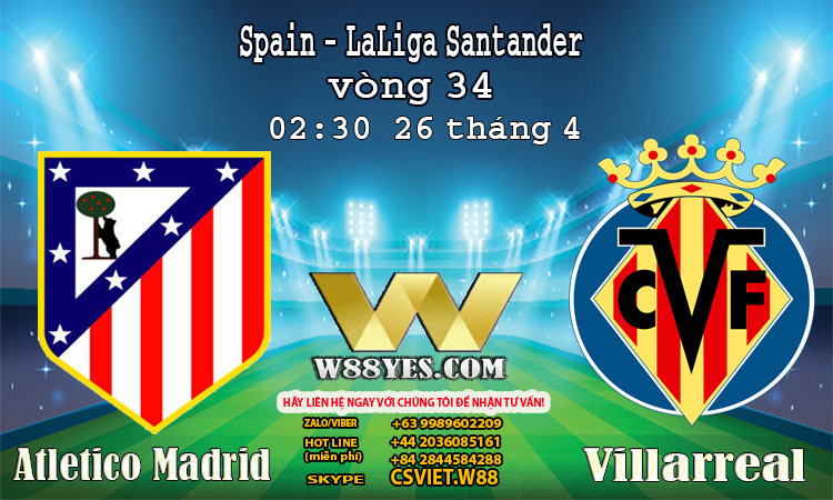 Read more about the article 02:30 NGÀY 26/4: Atletico Madrid vs Villarreal.