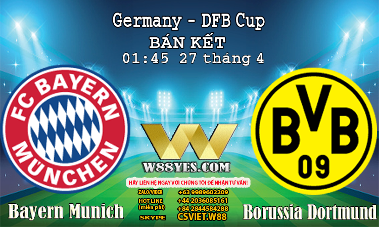 You are currently viewing 01:45 NGÀY 27/4: Bayern vs Dortmund.