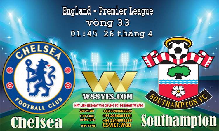 You are currently viewing 01:45 NGÀY 26/4: Chelsea vs Southampton