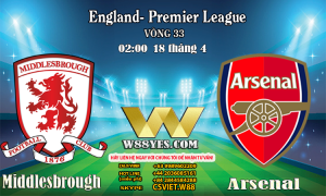 Read more about the article 02: 00 NGÀY 18/4: Middlesbrough vs Arsenal.