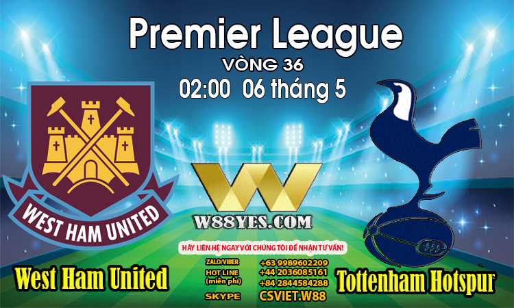You are currently viewing 02:00 NGÀY 06/5: West Ham vs Tottenham.