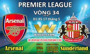 Read more about the article 01:45 NGÀY 17/5: Arsenal vs Sunderland