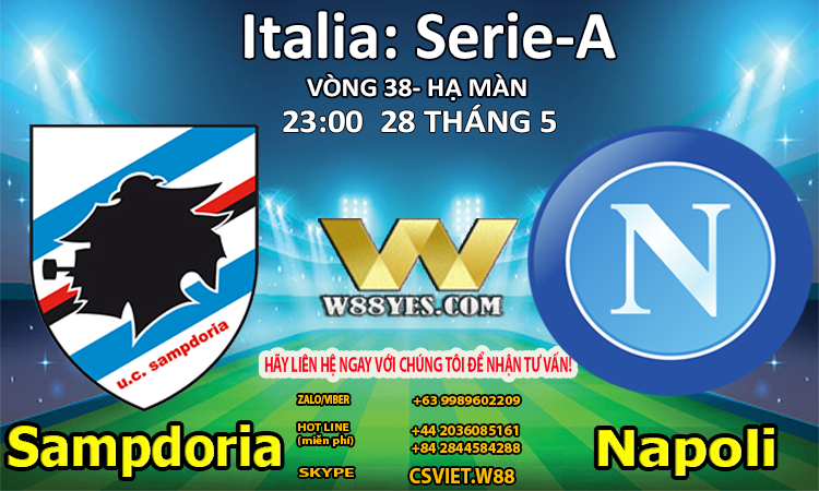 Read more about the article SOI KÈO: 23:00 NGÀY 28/5: Sampdoria vs Napoli.