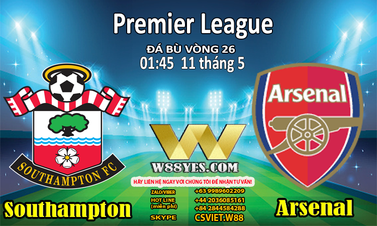 You are currently viewing 01:45 NGÀY 11/5: Southampton vs Arsenal.