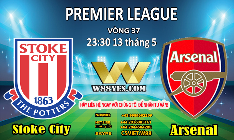 You are currently viewing 23:30 NGÀY 13/5: Stoke vs Arsenal.