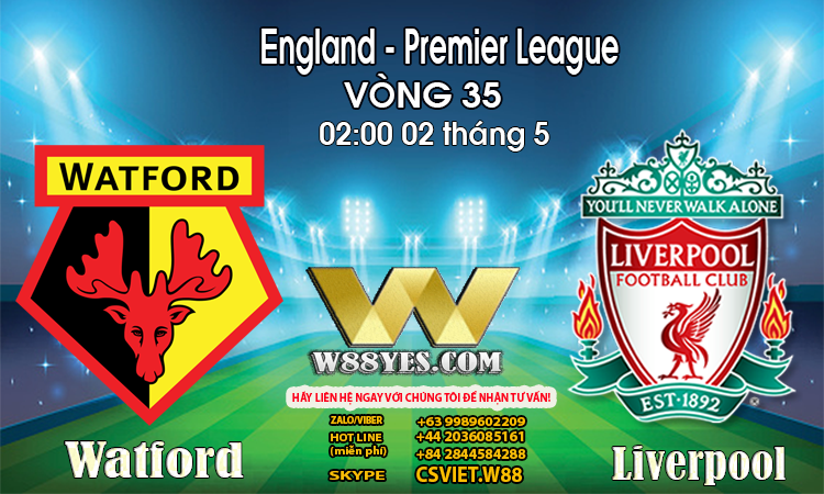 You are currently viewing 02:00 NGÀY 02/5: Watford vs Liverpool.