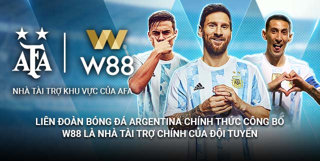 You are currently viewing W88 CHÍNH THỨC LÀ NHÀ TÀI TRỢ CỦA ARGENTINA TẠI WORLD CUP 2022