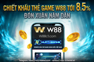 Read more about the article CHIẾT KHẤU THẺ GAME W88 LÊN TỚI 8.5% ĐÓN XUÂN NHÂM DẦN