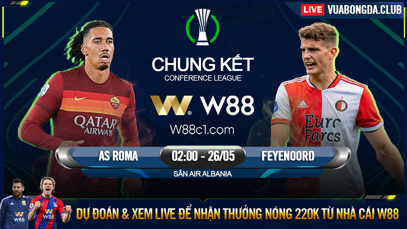 You are currently viewing [W88 – MINIGAME] AS ROMA – FEYENOORD | CHUNG KẾT C3 | MOURINHO VẪN RẤT “ĐẶC BIỆT”