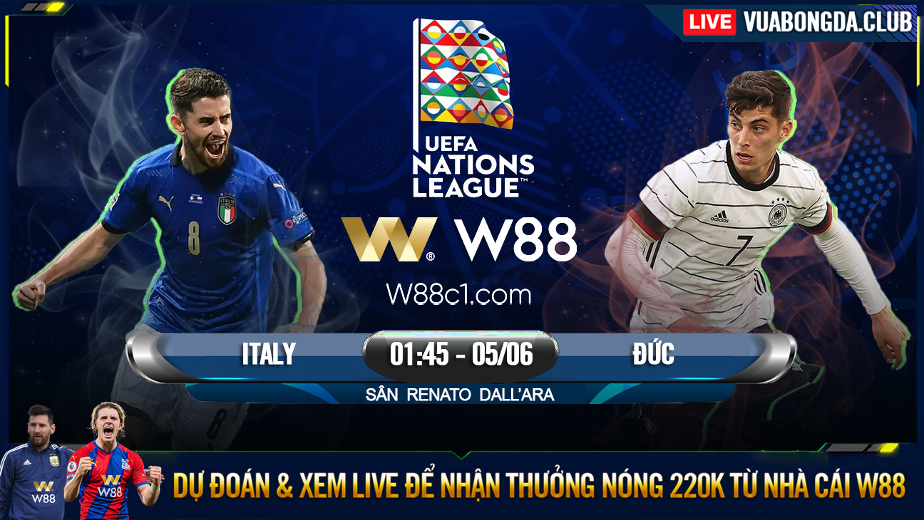You are currently viewing [W88 – MINIGAME] ITALY – ĐỨC | NATIONS LEAGUE | GƯỢNG DẬY HAY THÊM MỘT NỐT TRẦM?