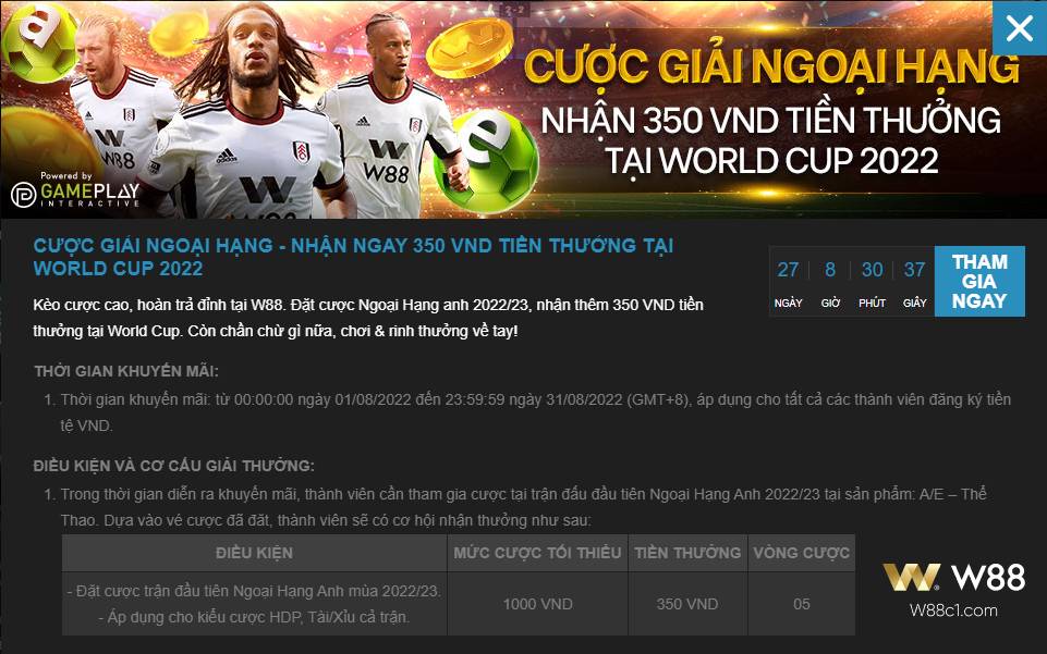 You are currently viewing CƯỢC GIẢI NGOẠI HẠNG – NHẬN NGAY 350 VND TIỀN THƯỞNG TẠI WORLD CUP 2022
