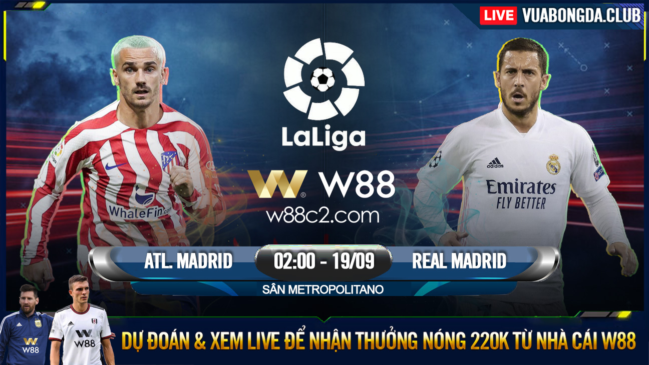 You are currently viewing [W88 – MINIGAME] ATL. MADRID – REAL MADRID| LA LIGA | CỨ NHẢY ĐI, VINI !!