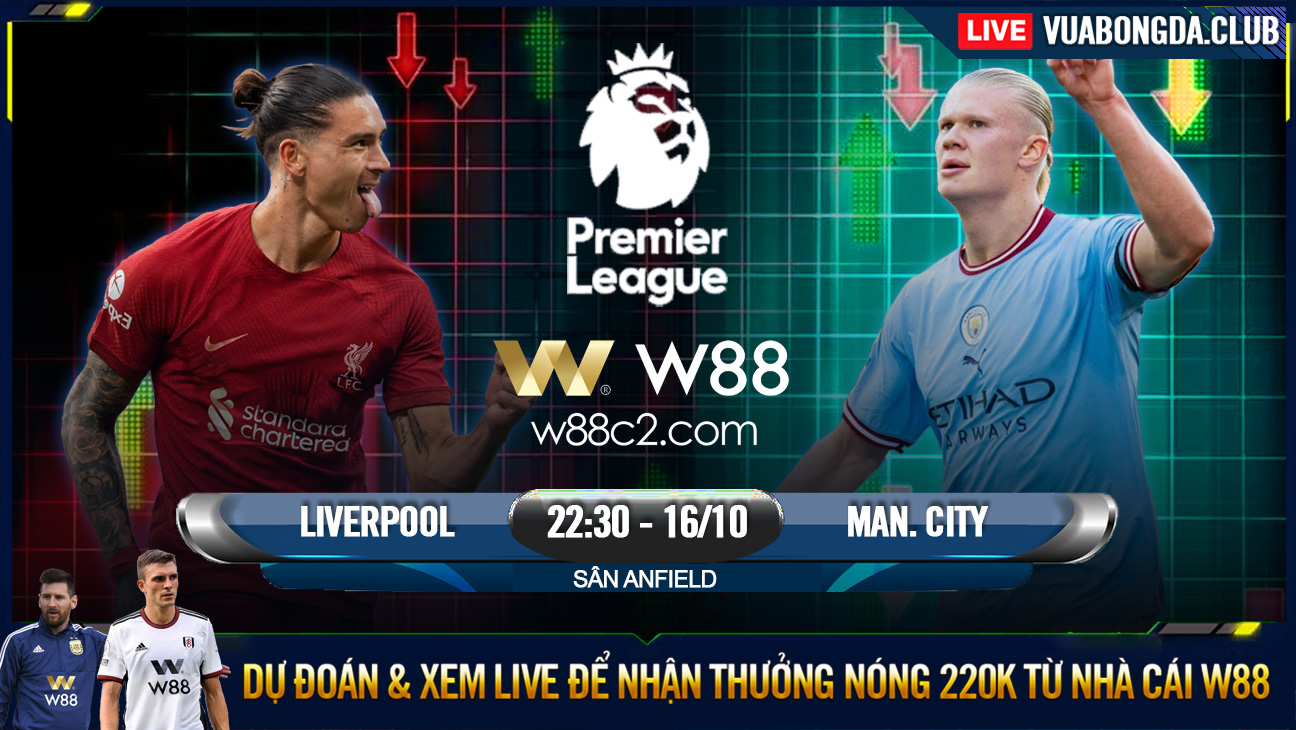You are currently viewing [W88 – MINIGAME] LIVERPOOL – MAN CITY | NGOẠI HẠNG ANH | CHỦ NHÀ THẤT THẾ