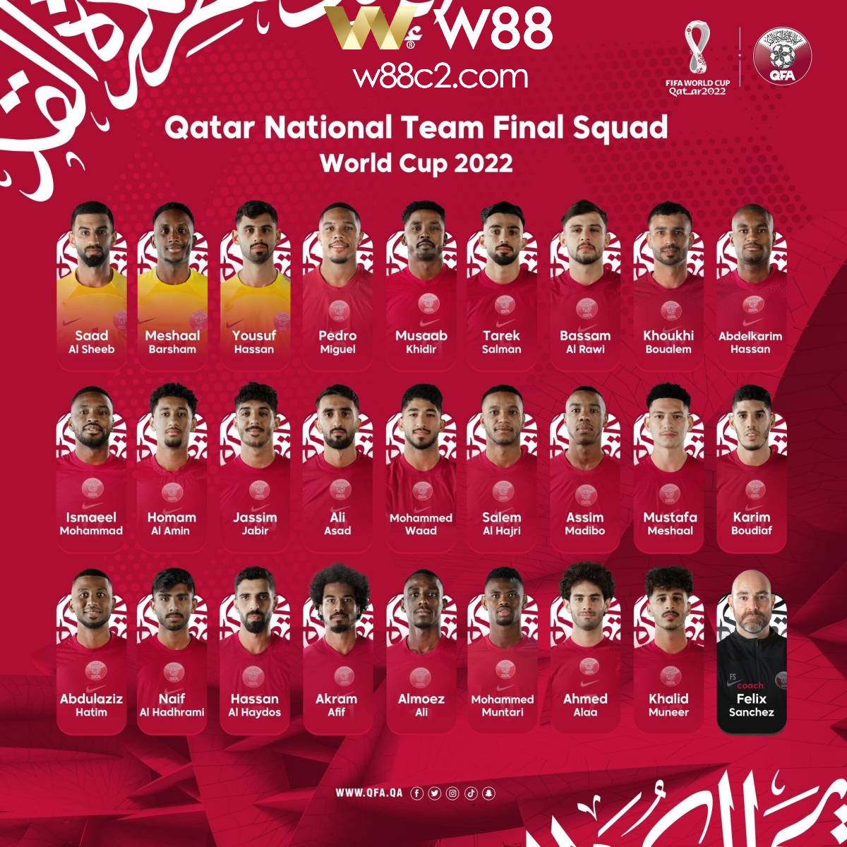 Read more about the article CHỦ NHÀ QATAR CÔNG BỐ DANH SÁCH DỰ WORLD CUP 2022