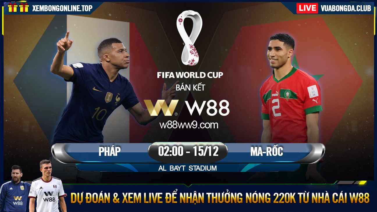 You are currently viewing [W88 – MINIGAME] PHÁP – MA RỐC | BÁN KẾT WORLD CUP | GIẢI MÃ NGỰA Ô