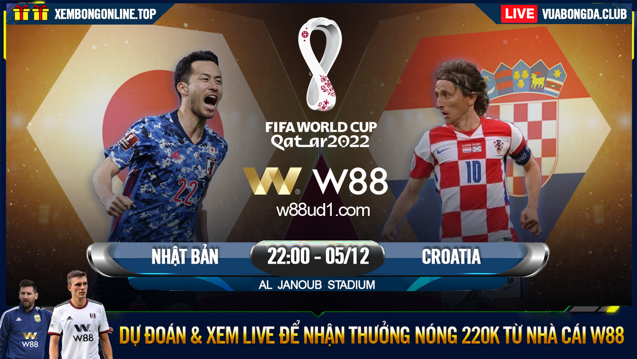 Read more about the article [W88 – MINIGAME] NHẬT BẢN – CROATIA | WORLD CUP 2022 | TIẾP TỤC THĂNG HOA