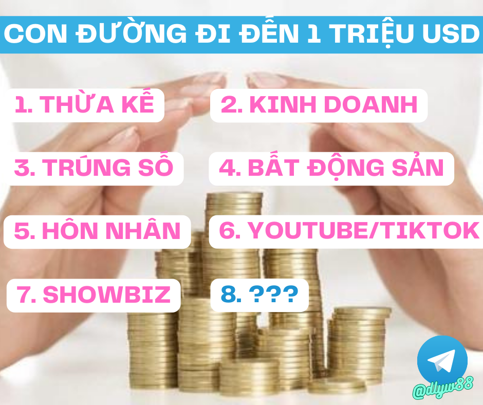 You are currently viewing CÓ RẤT NHIỀU CON ĐƯỜNG ĐI ĐẾN 1 TRIỆU ĐÔ