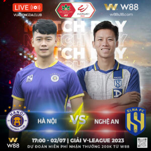 Read more about the article [W88 – MINIGAME] HÀ NỘI – SÔNG LAM NGHỆ AN | V-LEAGUE 2023 | DUY TRÌ CHIẾN THẮNG