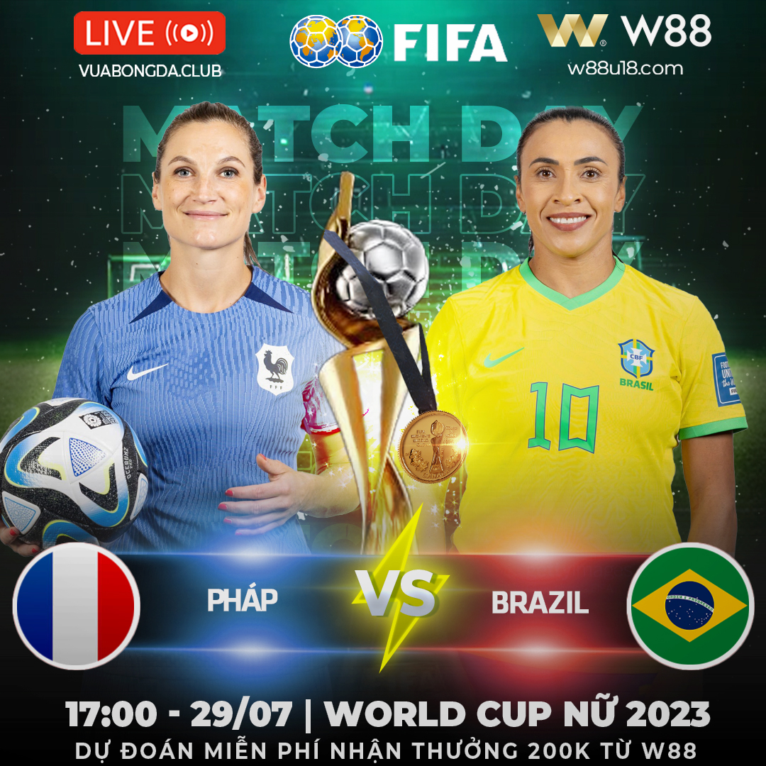 You are currently viewing [W88 – MINIGAME] PHÁP – BRAZIL | WORLD CUP NỮ 2023 | THẤT VỌNG KÉO DÀI