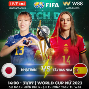 Read more about the article [W88 – MINIGAME] NHẬT BẢN vs TÂY BAN NHA | WORLD CUP NỮ 2023