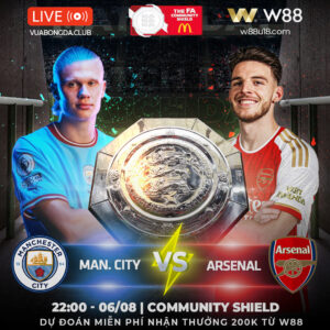 Read more about the article [W88 – MINIGAME] MAN. CITY – ARSENAL | COMMUNITY SHIELD | CUỘC CHIẾN NẢY LỬA