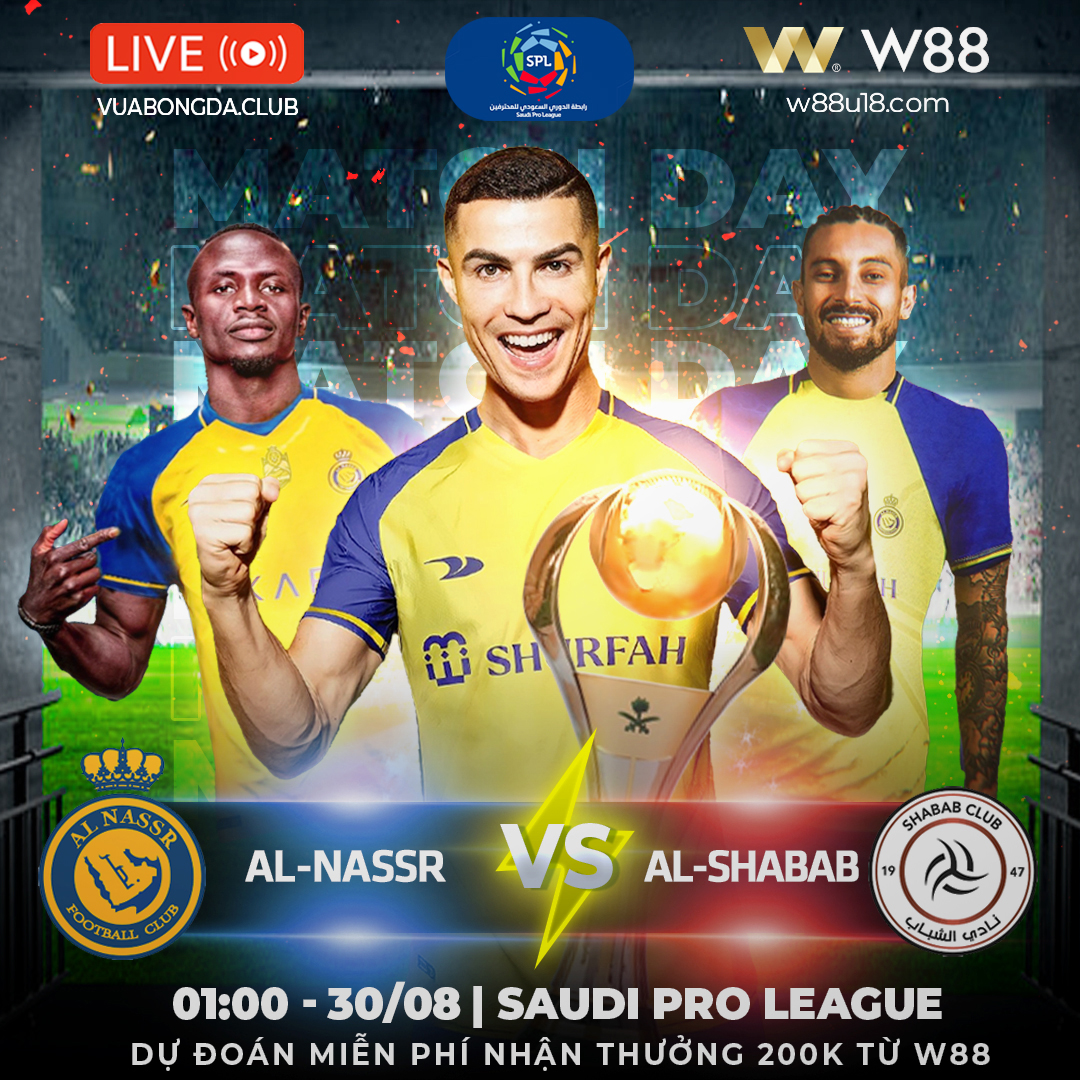 You are currently viewing [W88 – MINIGAME] AL-NASSR VS AL-SHABAB | SAUDI PRO LEAGUE | KHÔNG THỂ CẢN RONALDO