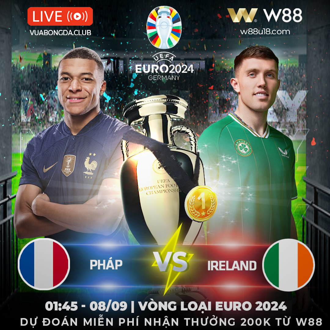 You are currently viewing [W88 – MINIGAME] PHÁP – IRELAND | VÒNG LOẠI EURO 2024 | GÀ TRỐNG GÁY VANG