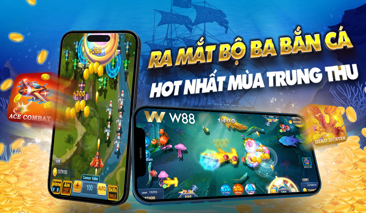 You are currently viewing W88 RA MẮT “CRAZY FISHING 2, BIRD HUNTER & ACE COMBAT” TỰA GAME BẮN CÁ HOT NHẤT MÙA TRUNG THU!!!