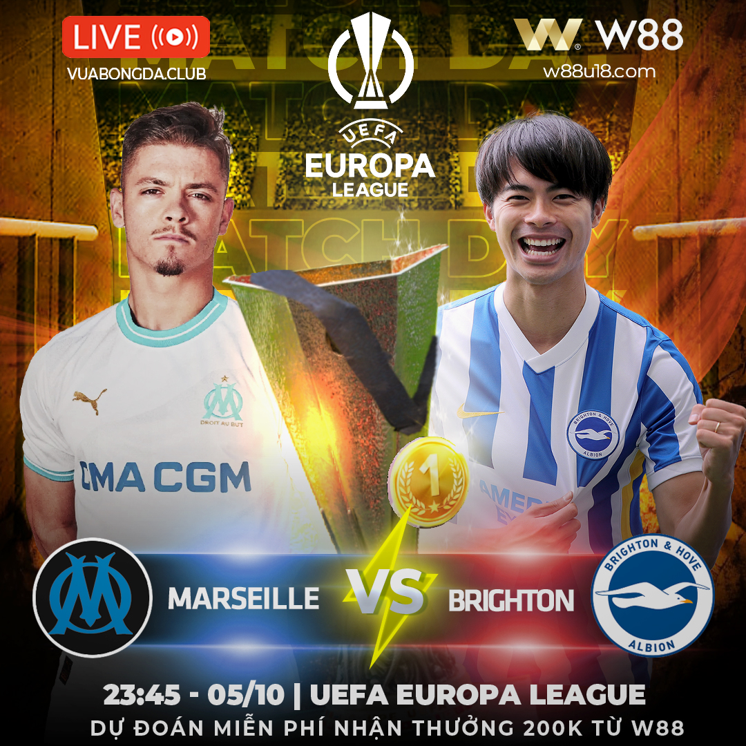 You are currently viewing [W88 – MINIGAME] MARSEILLE – BRIGHTON | UEFA CHAMPIONS LEAGUE | CẢ NHÀ CÙNG VUI