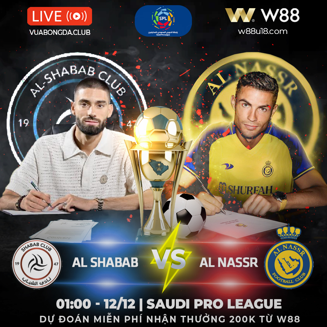 You are currently viewing [W88 – MINIGAME] AL SHABAB – AL NASSR | SAUDI PRO LEAGUE | BÁM ĐUỔI TOP ĐẦU