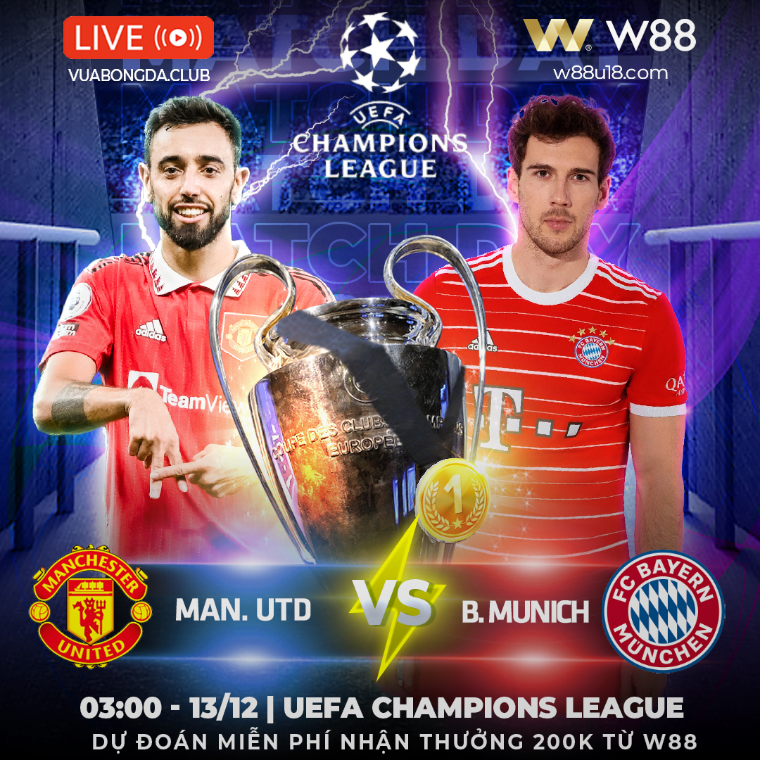 You are currently viewing [W88 – MINIGAME] MAN. UNITED – BAYERN MUNICH | CUP C1 | TRÔNG CHỜ MAY MẮN