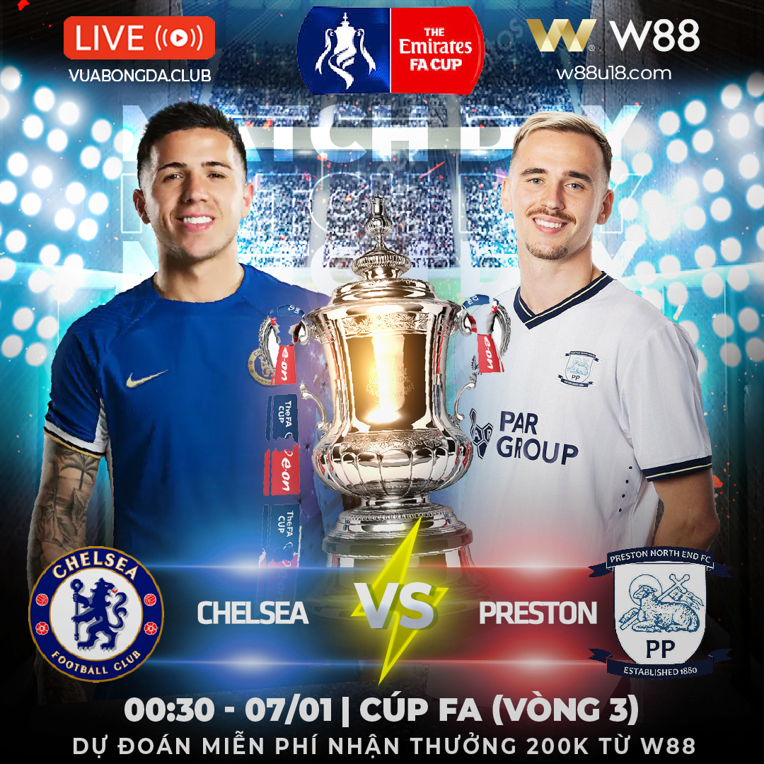 You are currently viewing [W88 – MINIGAME]  CHELSEA VS PRESTON NORTH END| CÚP FA VÒNG 3| PRESTON THẮNG KÈO, CHELSEA THẮNG TRẬN
