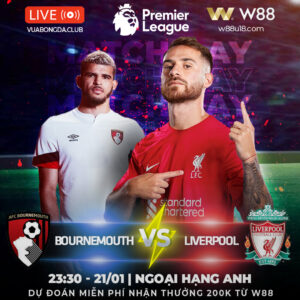 Read more about the article [W88 – MINIGAME] BOURNEMOUTH VS LIVERPOOL | NGOẠI HẠNG ANH |  HỌC CÁCH SỐNG KHÔNG SALAH