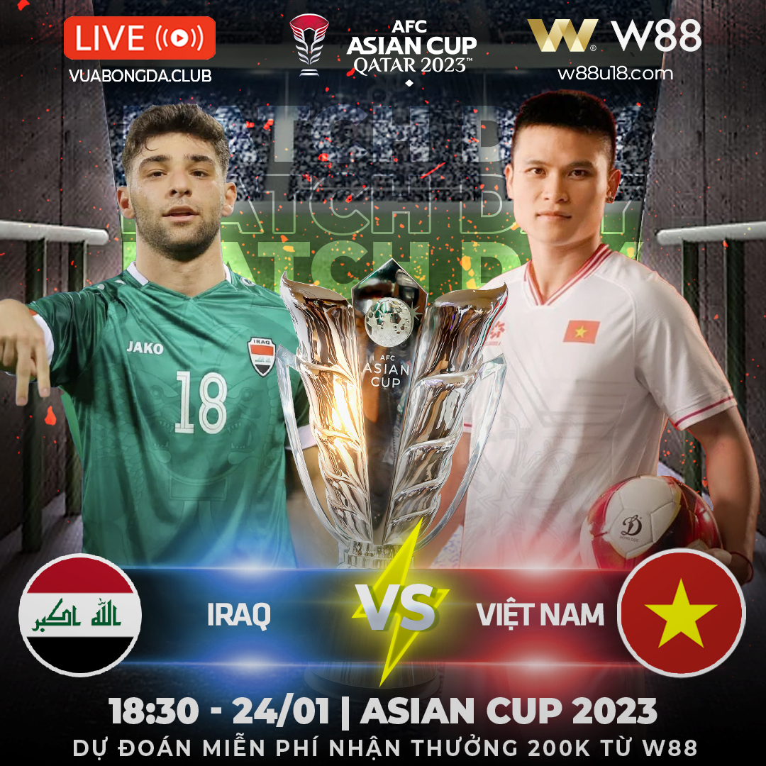 You are currently viewing [W88 – MINIGAME] IRAQ VS VIỆT NAM |ASIAN CUP | TRẬN CẦU DANH DỰ