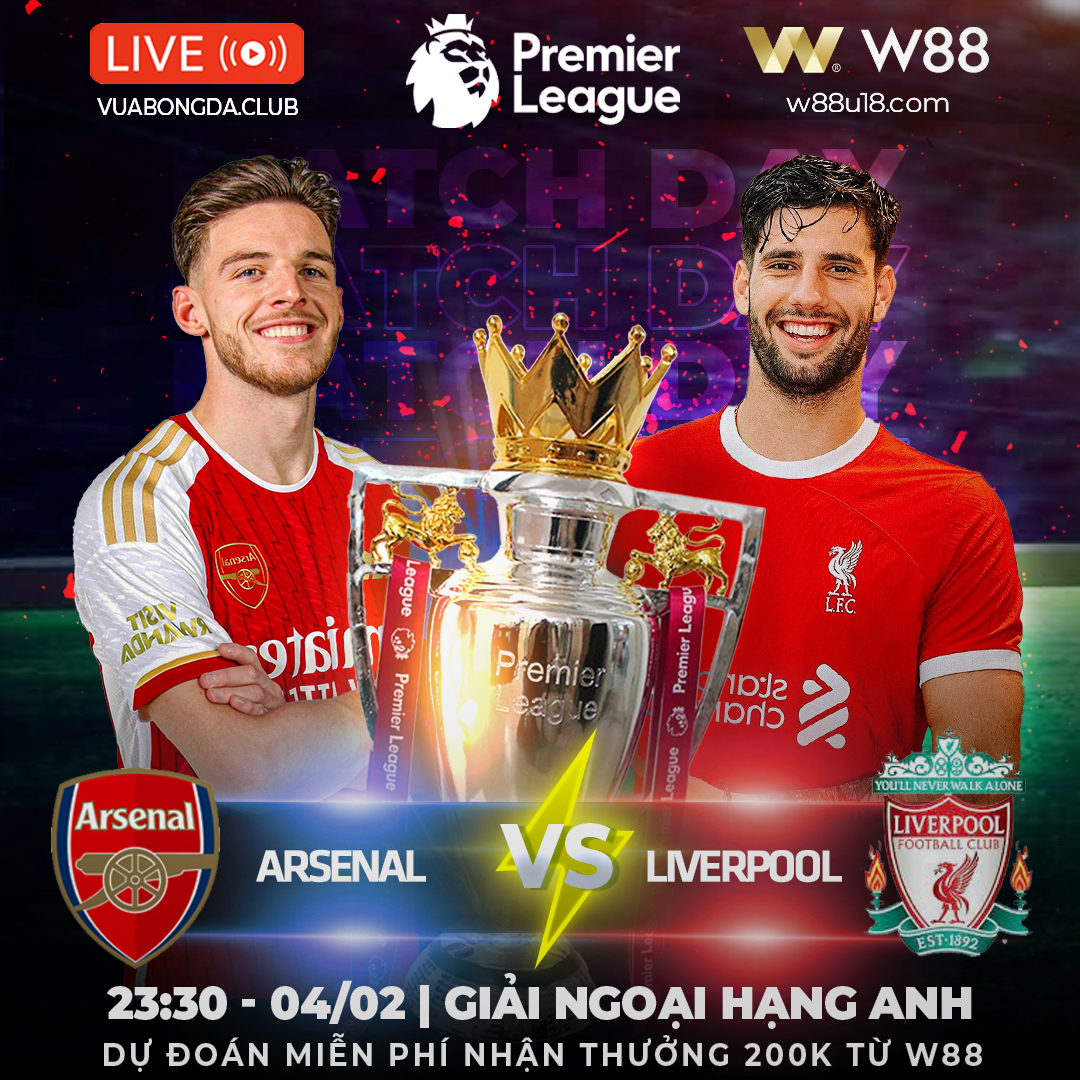 Read more about the article [W88 – MINIGAME] ARSENAL – LIVERPOOL | NGOẠI HẠNG ANH | TRẬN ĐẤU NẢY LỬA