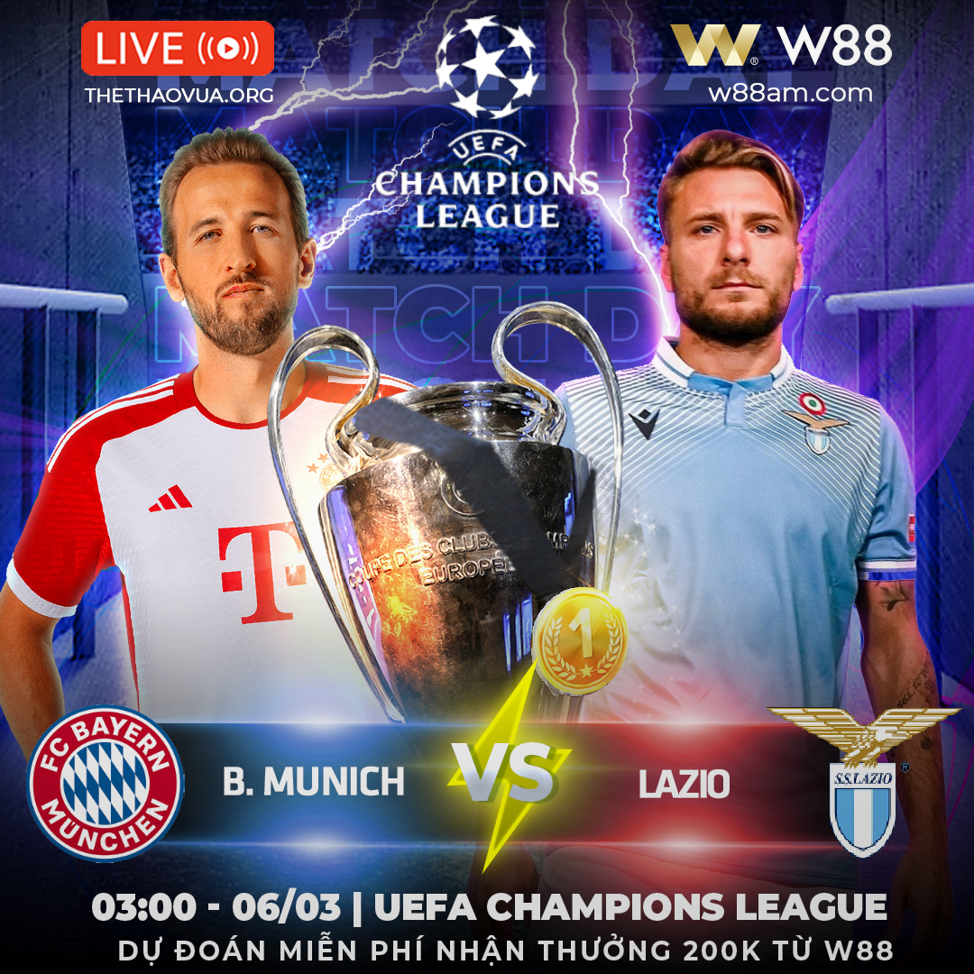 You are currently viewing [W88 – MINIGAME] UEFA | BAYERN MUNICH – LAZIO | CHỨNG MINH BẢN LĨNH