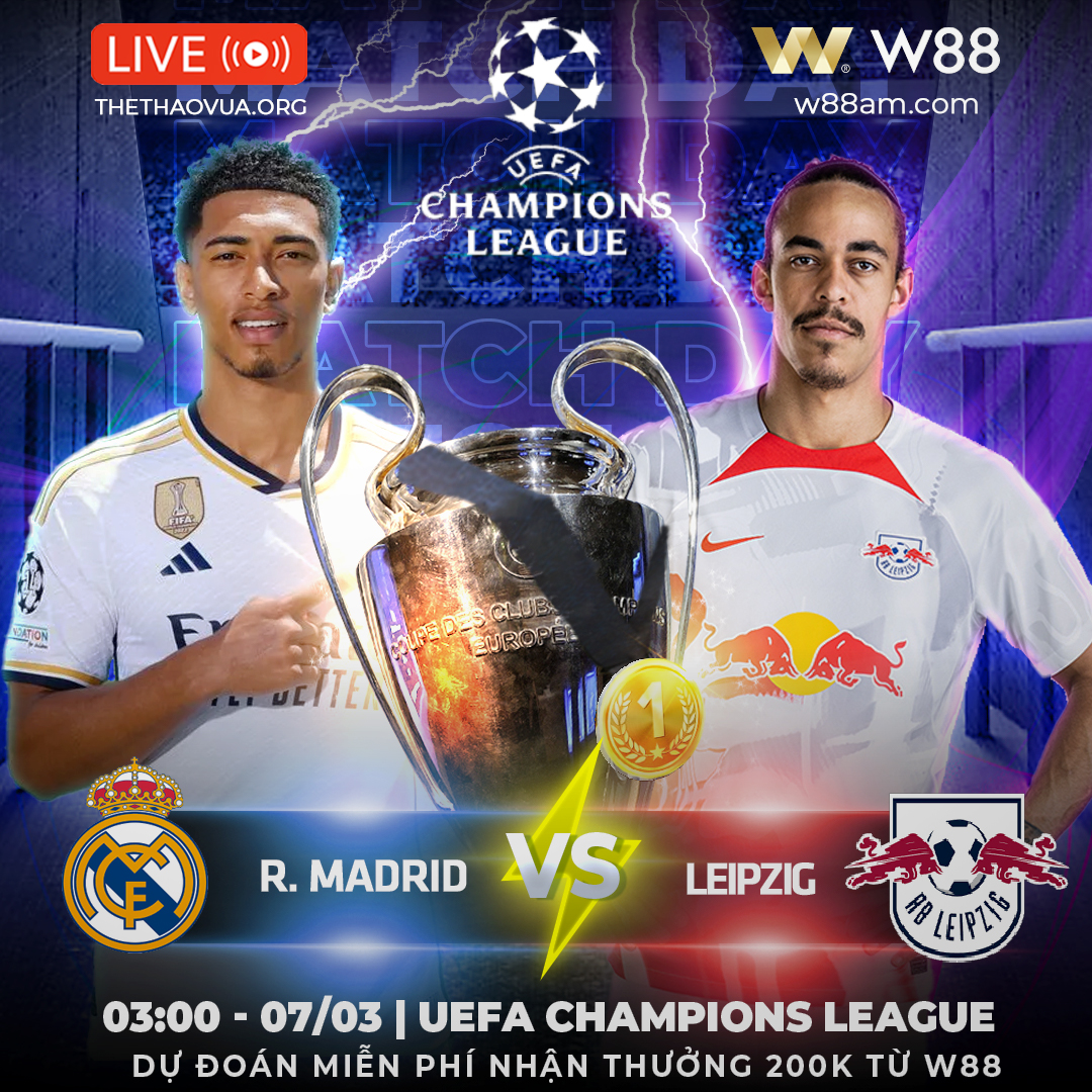 You are currently viewing [W88 – MINIGAME] CHAMPIONS LEAGUE | R. MADRID – LEIPZIG | ĐẲNG CẤP CHÊNH LỆCH