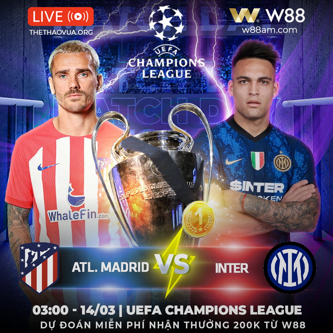 You are currently viewing [W88 – MINIGAME] NGOẠI HẠNG ANH | ATL. MADRID – INTER | KHÓ NGƯỢC DÒNG