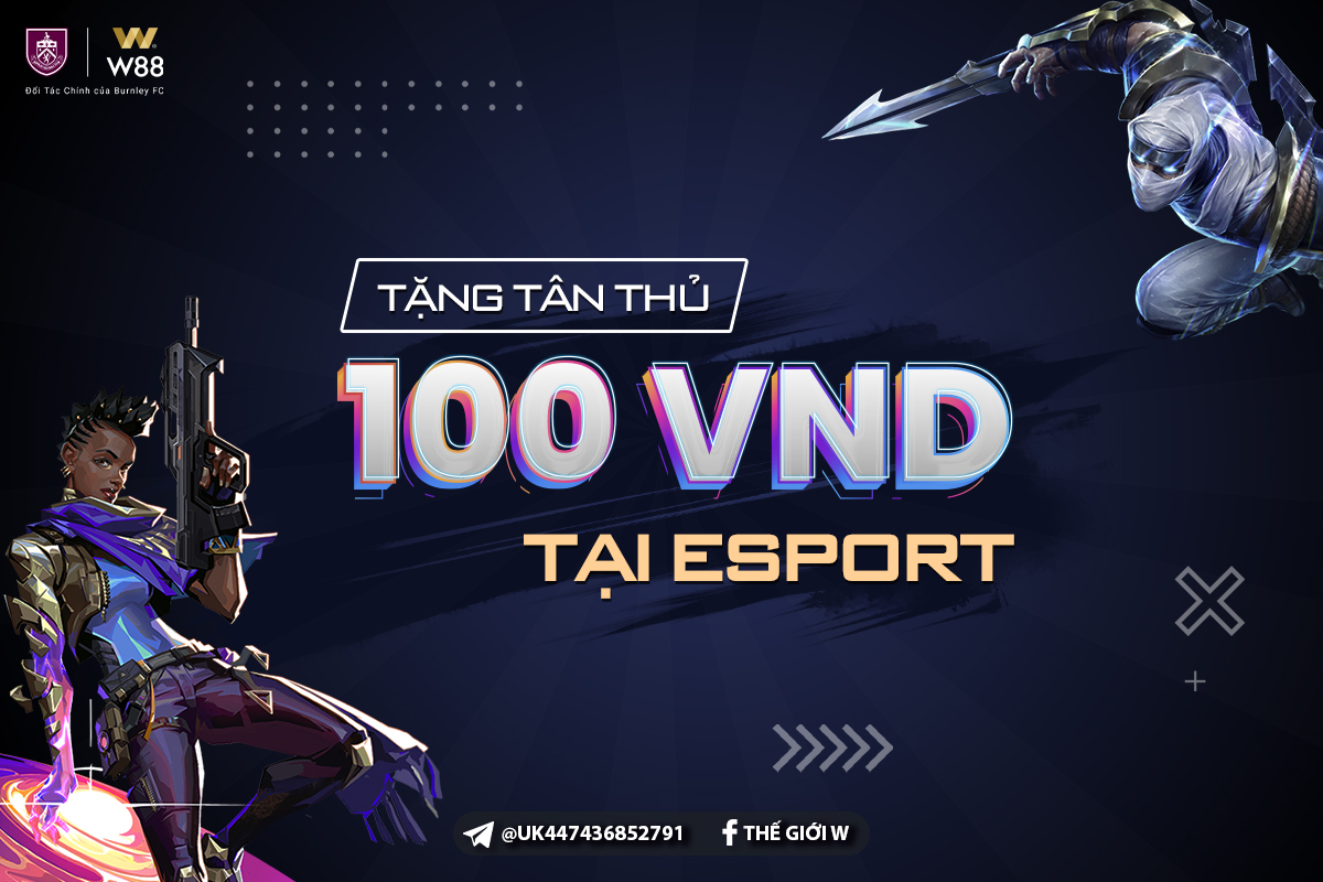 Read more about the article TẶNG TÂN THỦ 100 VND TẠI ESPORTS (THỂ THAO ĐIỆN TỬ)