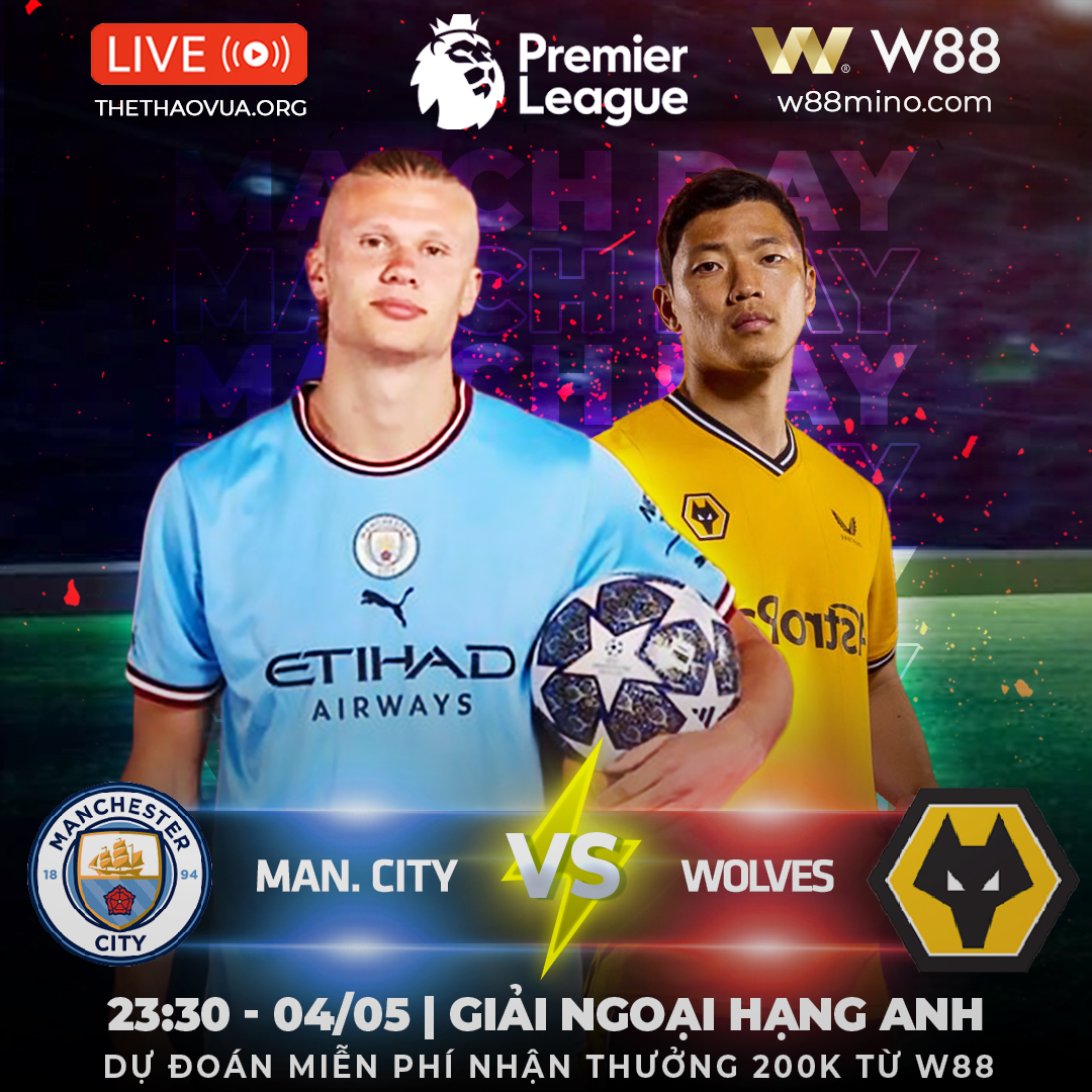 Read more about the article [W88 – MINIGAME] NGOẠI HẠNG ANH | MAN CITY – WOLVES | HỦY DIỆT “BẦY SÓI”