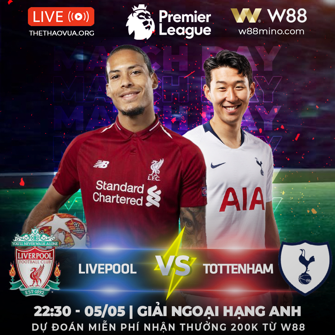 You are currently viewing [W88 – MINIGAME] NGOẠI HẠNG ANH | LIVERPOOL – TOTTENHAM  | THE KOP PHỤC THÙ