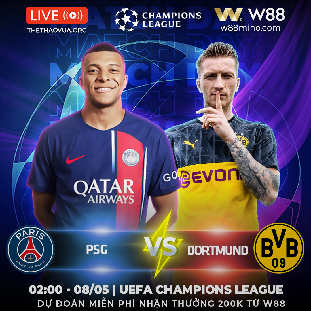 You are currently viewing [W88 – MINIGAME] CUP C1 |  PSG – DORTMUND | NGƯỢC DÒNG Ở PARIS