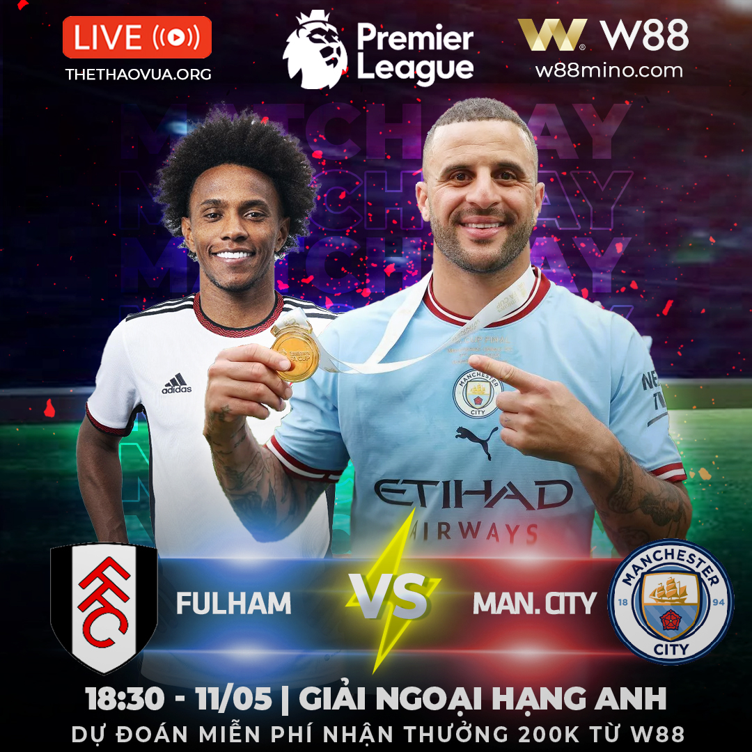 You are currently viewing [W88 – MINIGAME] EPL | FULHAM – MAN. CITY | KHÔNG THỂ VẤP NGÃ